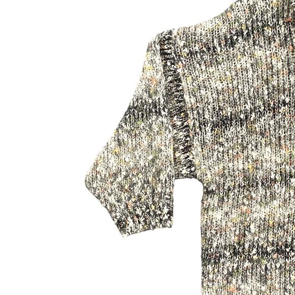 VTG Y2K Sweater 22 Acrylic Gray Chunky Marled Knit Boho Hipster Grannycore 90s - Picture 8 of 12